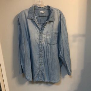 Women’s long sleeve chambray top 3x